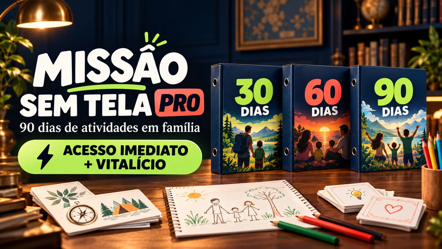 Missão Sem Tela PRO — 90 dias de atividades em família