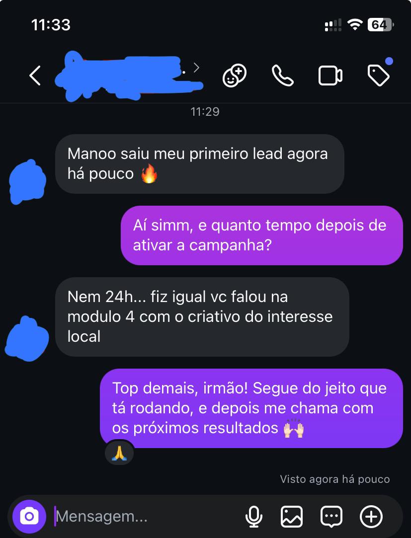 Depoimento de cliente satisfeito