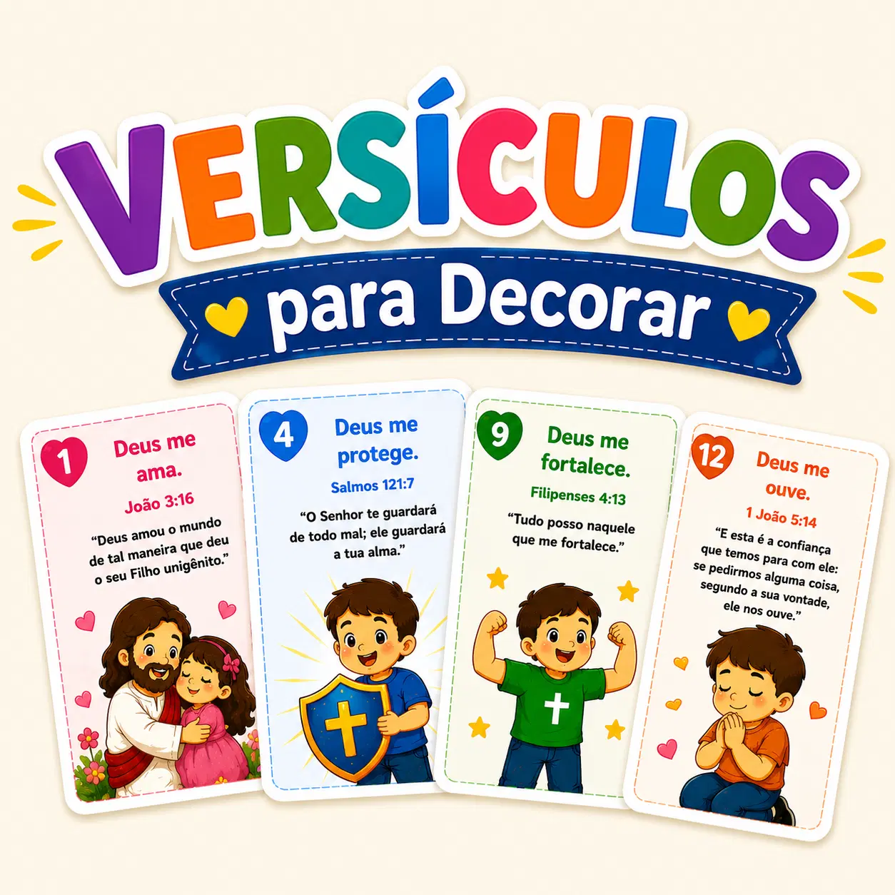 VERSÍCULOS PARA DECORAR INFANTIL