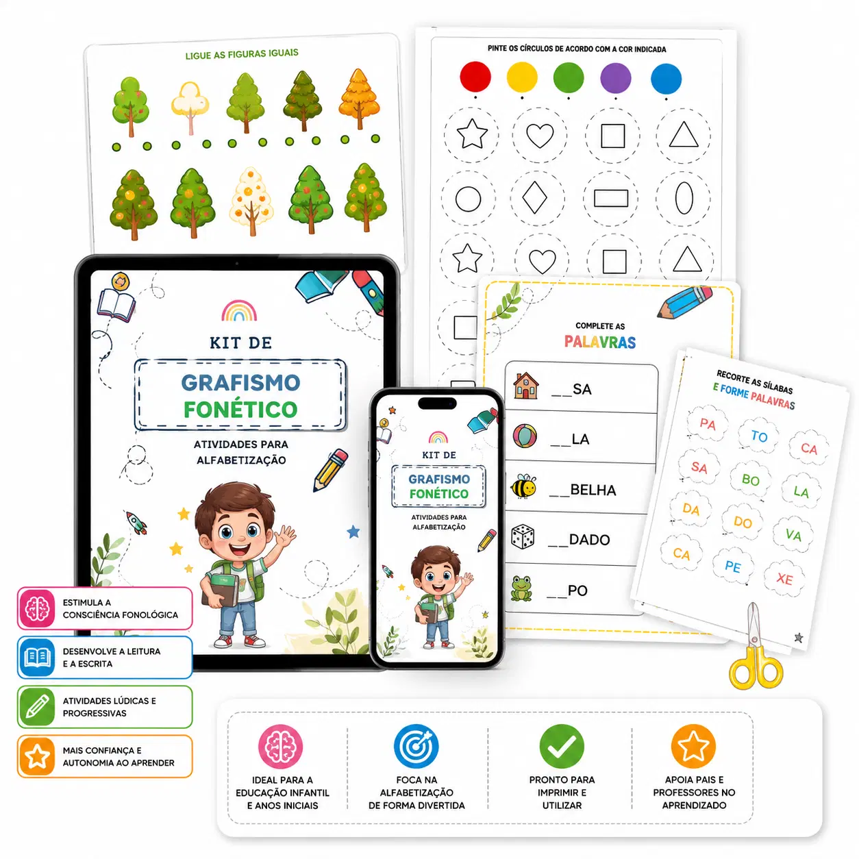 Kit Atividades Associação Cognitiva