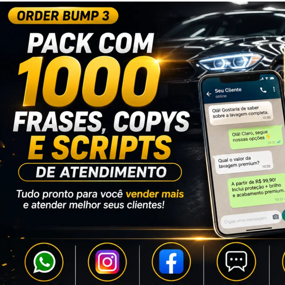 Pack com 1000 Frases, Copys e Scripts de Atendimento