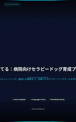 癒しのパートナーを育てる：病院向けセラピードッグ育成プログラムの完全ガイド