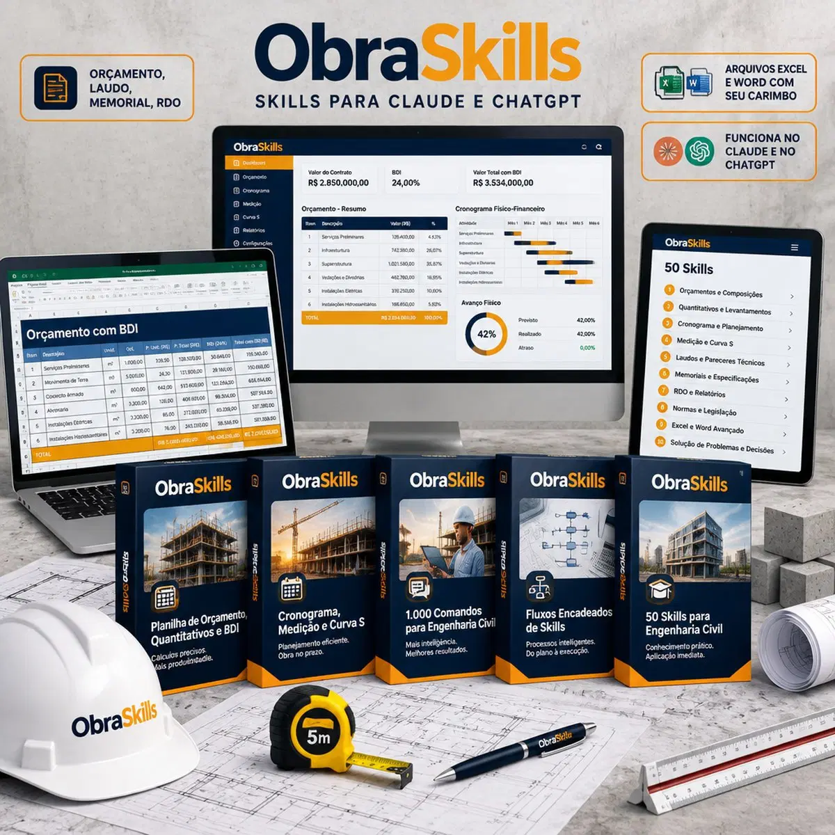 Troque o Kit ObraSkills Simples pelo Completo por + R$ 19,90