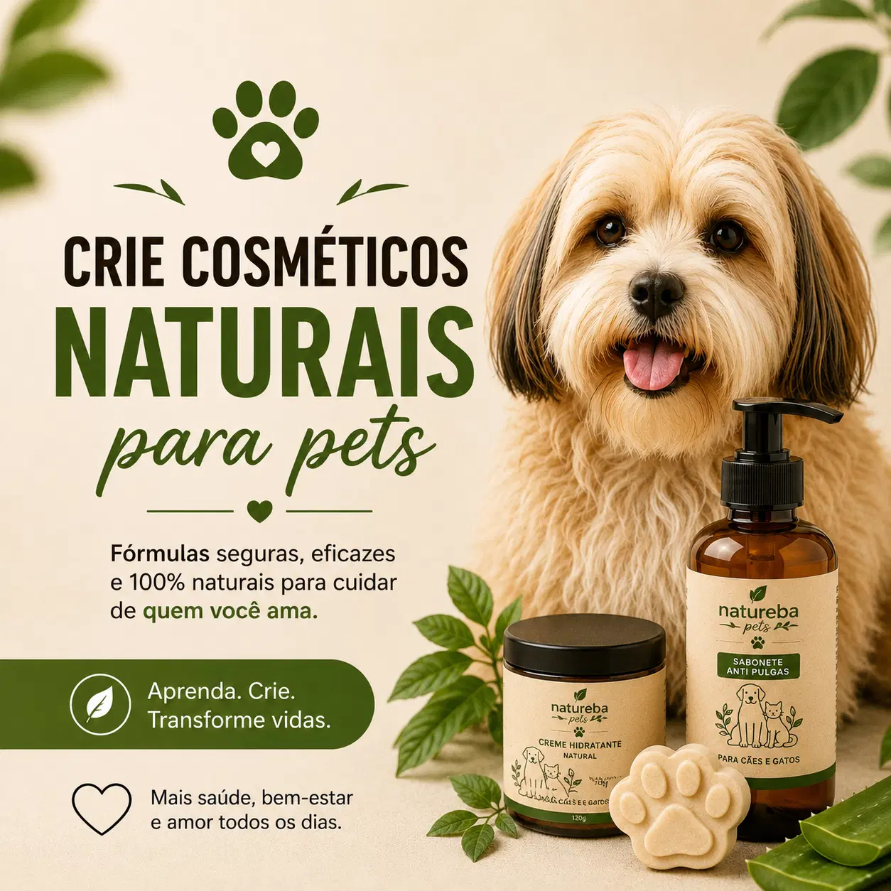 Curso de cosméticos naturais para pets