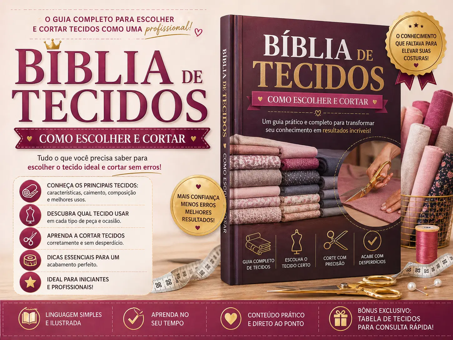 Bíblia de Tecidos: Como Escolher e Cortar Sem Erros