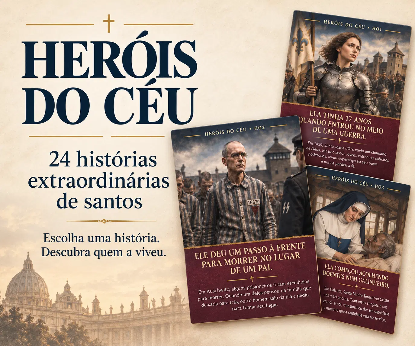 Ajude seu filho a seguir o exemplo dos santos no dia a dia.