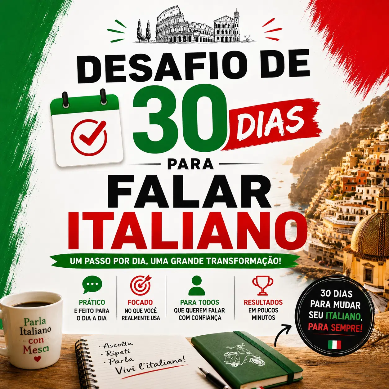 Desafio de 30 Dias para falar Italiano