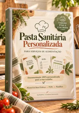 Pasta Sanitária Personalizada para Serviços de Alimentação - Física (Colorida)