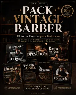 Pack Vintage Barber Canva 1.0