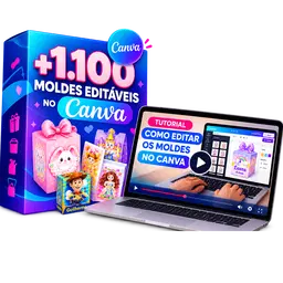 +1.100 Moldes Prontos e Editáveis no Canva