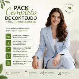 Pack Completo de Conteúdo para Nutricionistas