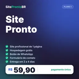 Site Pronto – Site Profissional de 1 Página