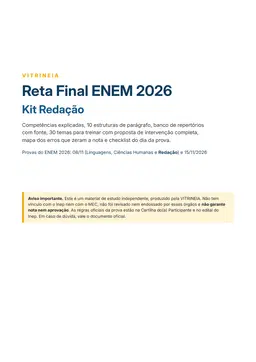 Reta Final ENEM 2026 — Kit Redação