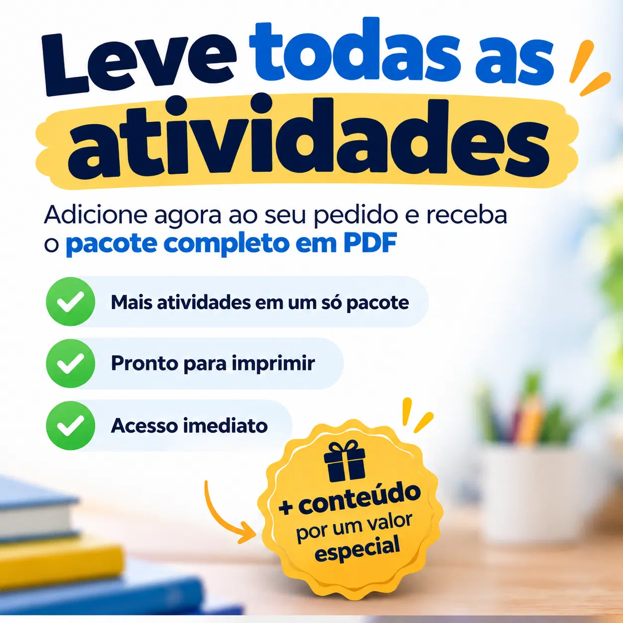 LEVE TODAS AS ATIVIDADES COM MAIS DE 60% DE DESCONTO