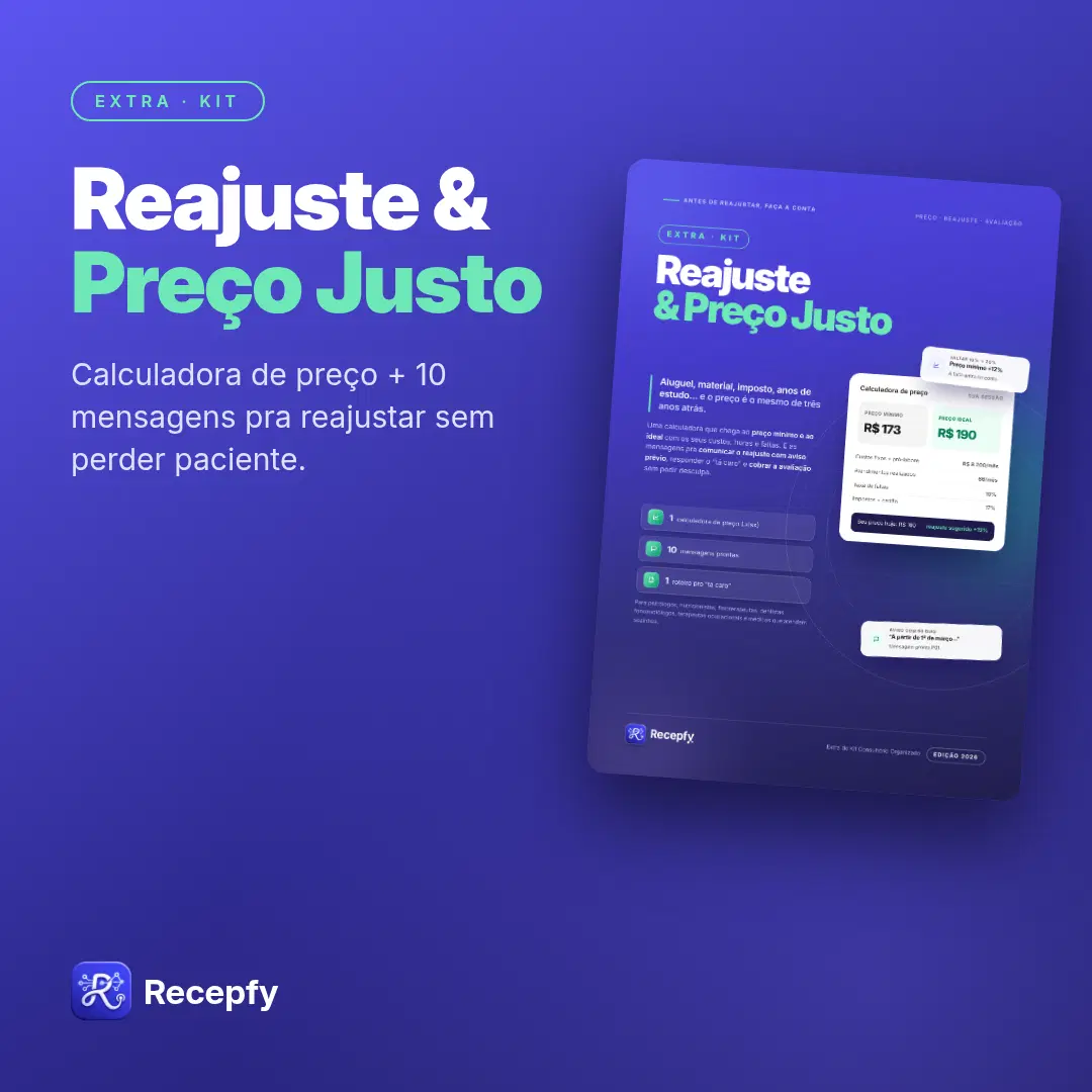 Sim! Quero a calculadora de preço + mensagens de reajuste