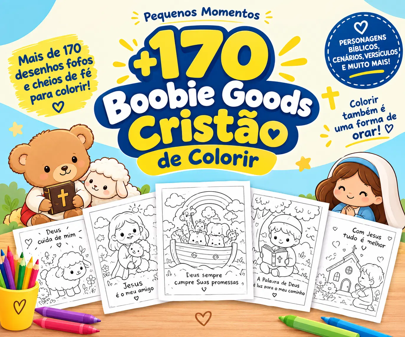 +170 Boobie Goods Cristão de Colorir