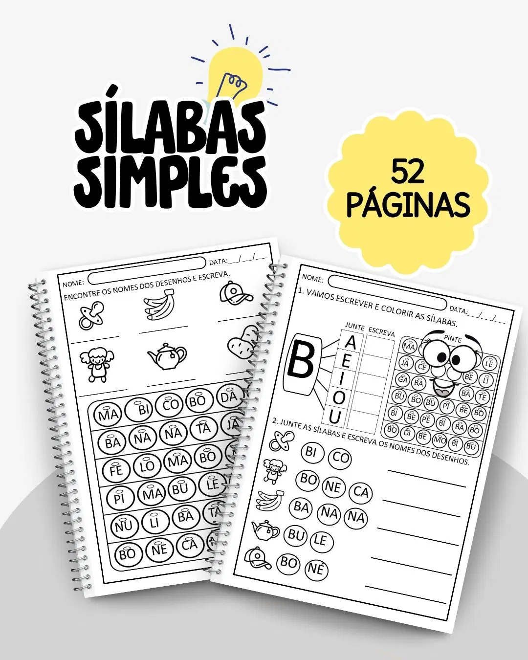 KIT DE ALFABETIZAÇÃO COM SíLABAS