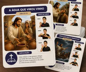 Cards sobre os milagres de Jesus