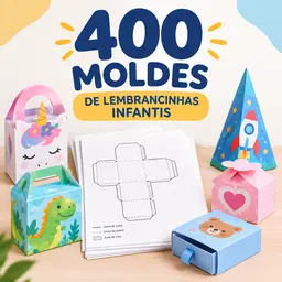 +400 moldes de lembrancinhas pacote simples