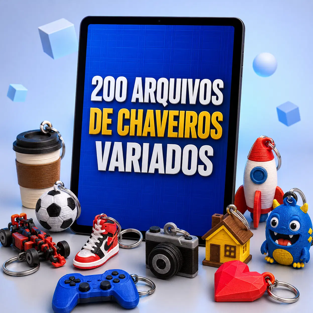 200 Arquivos de Chaveiros Variados