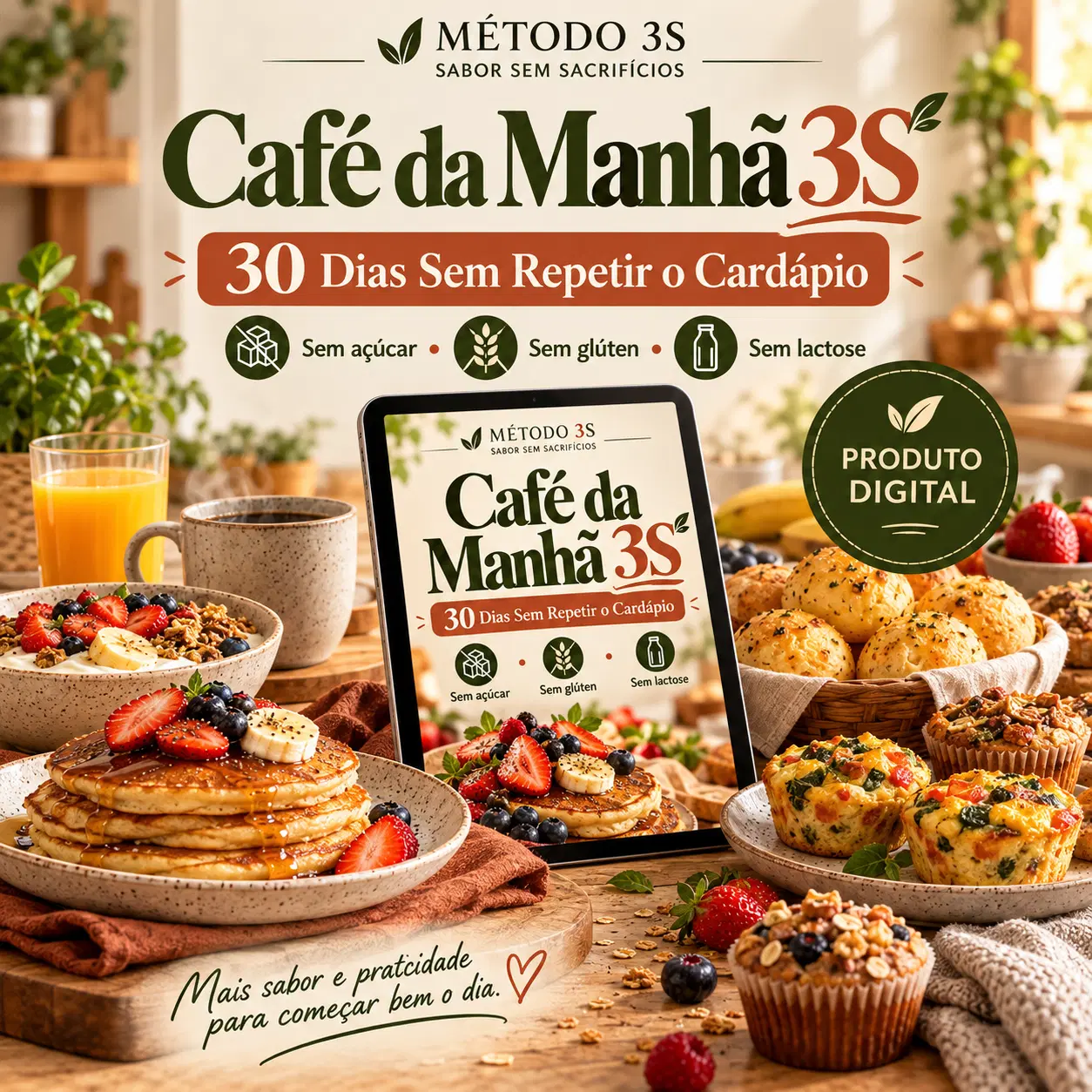 Café da Manhã 3S — 30 Dias Sem Repetir o Cardápio