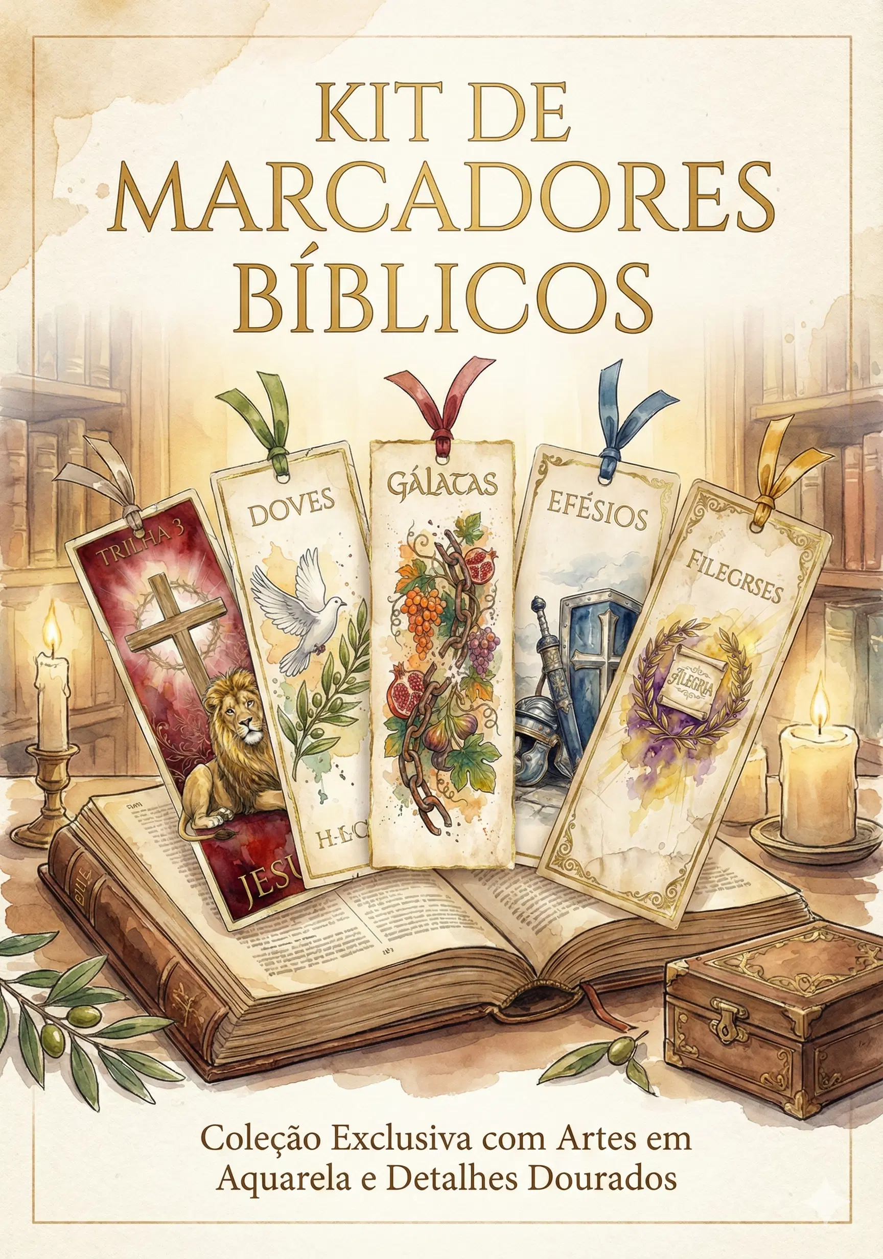 Kit de Marcadores Bíblicos Ilustrados