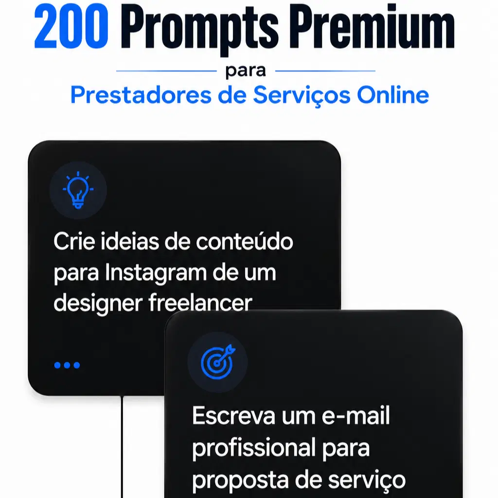 🗂️BIBLIOTECA DE 200 PROMPTS PREMIUM PARA PRESTADORES DE SERVIÇOS