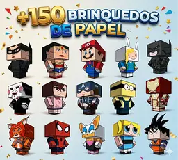 🎨 +150 Brinquedos de Papel para Imprimir e Montar + Bônus