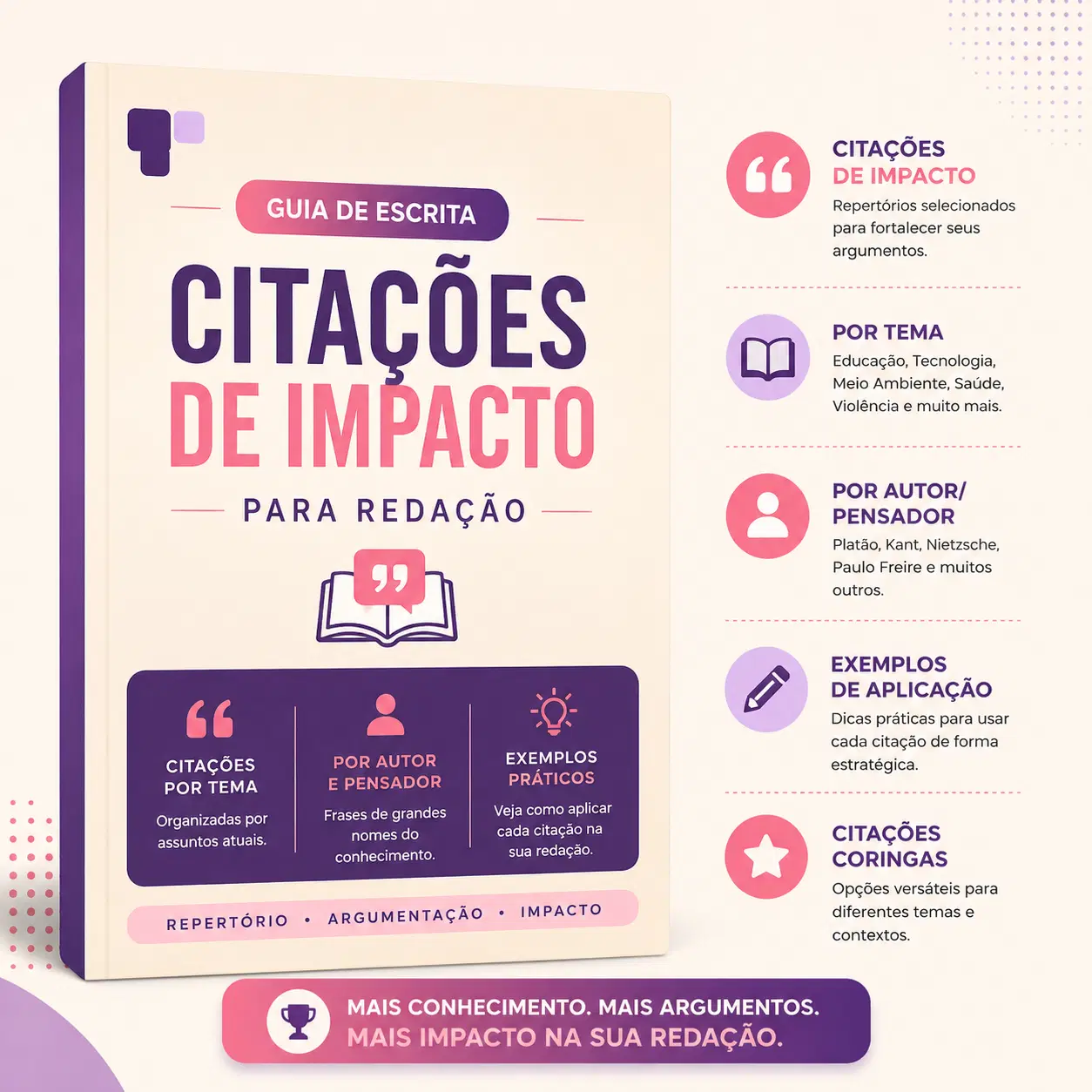Tenha repertórios prontos para fortalecer sua redação