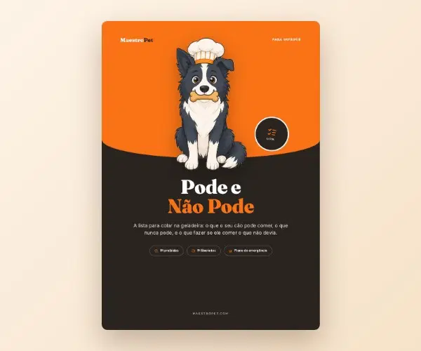 Sim! Quero a Lista Pode e Não Pode Comer para imprimir por só R$ 9,90