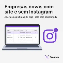 Lista: empresas novas com site e sem Instagram em Santa Catarina — abertas nos últimos 30 dias