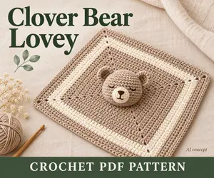 Clover Bear Lovey Crochet Pattern