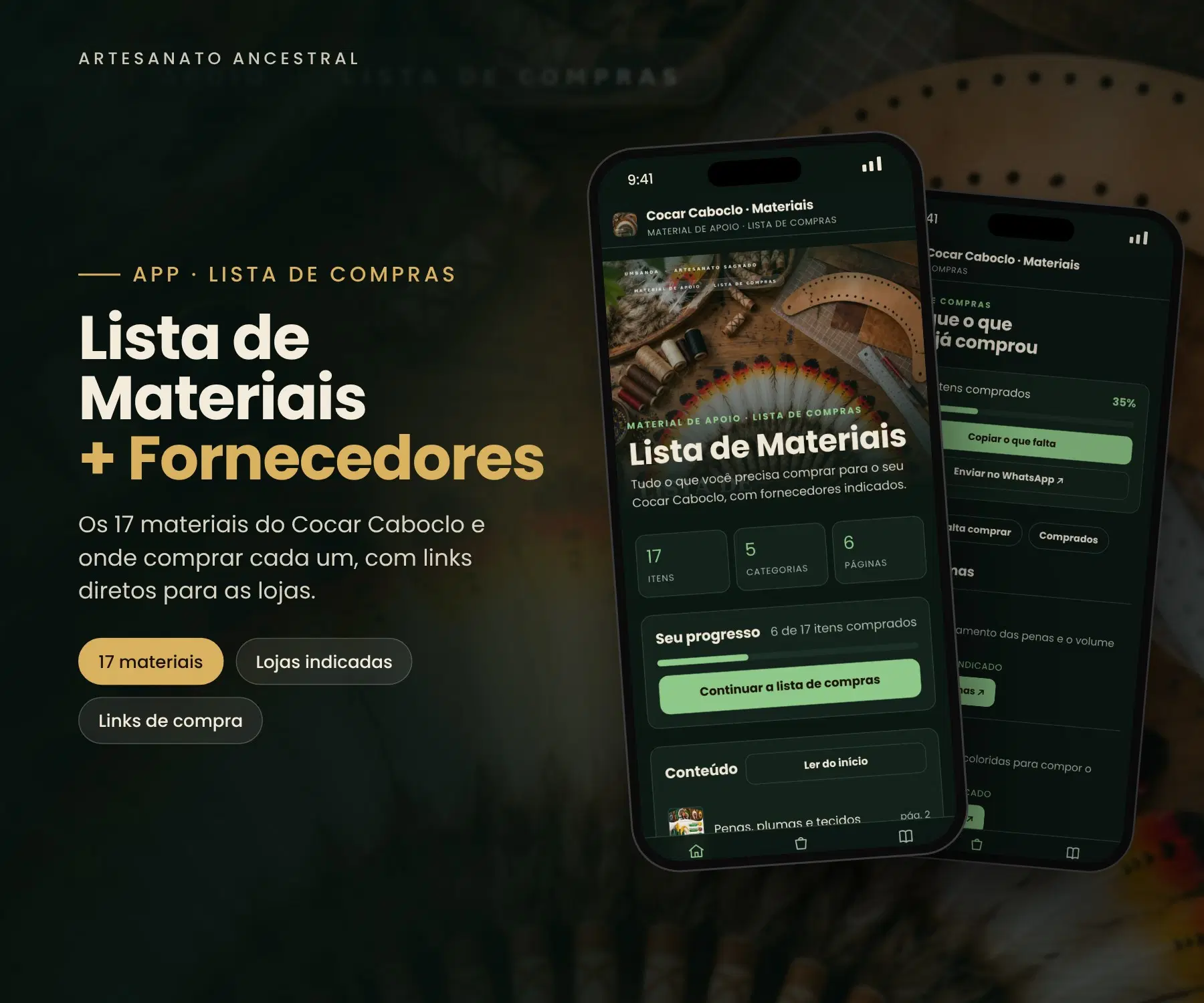 Lista de Materiais com Fornecedores