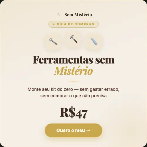 Monte seu kit de ferramentas por R$17