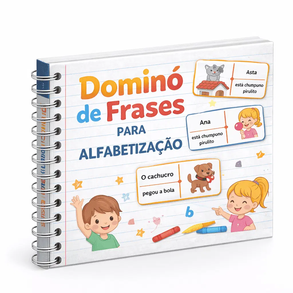 Dominó de Frases para Alfabetização