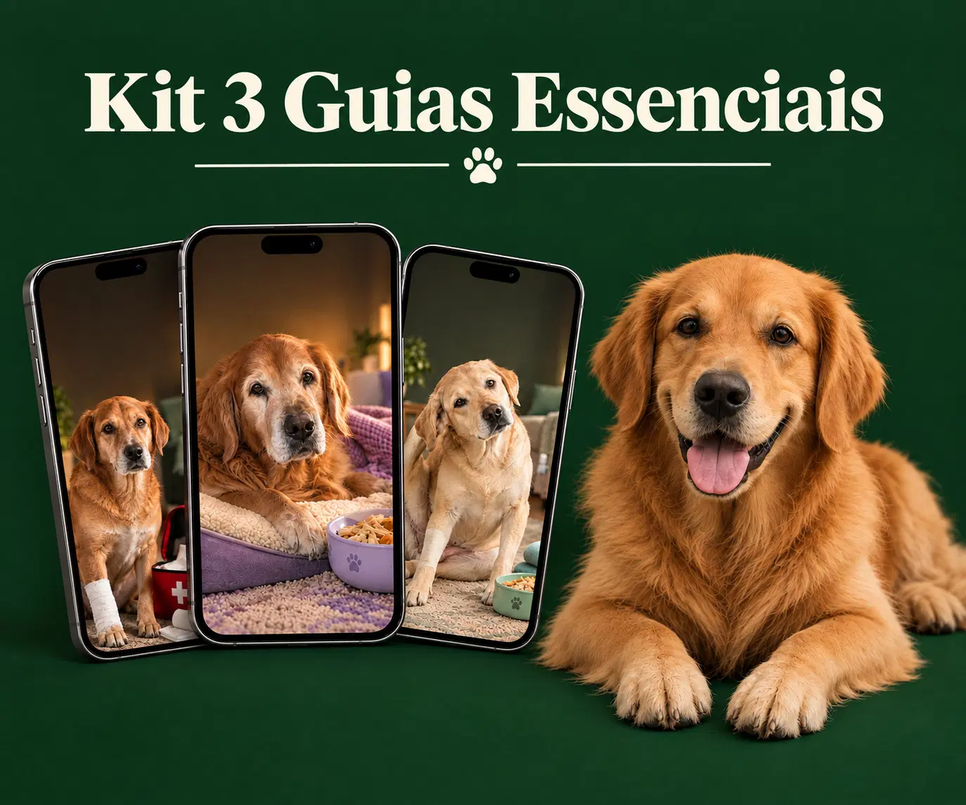 Kit 3 Guias Essenciais para Cães