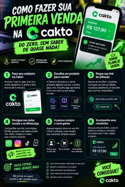 Como fazer sua primeira venda na cakto sem quase saber de nada
