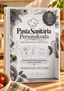Pasta Sanitária Personalizada para Serviços de Alimentação - Física (P&B)