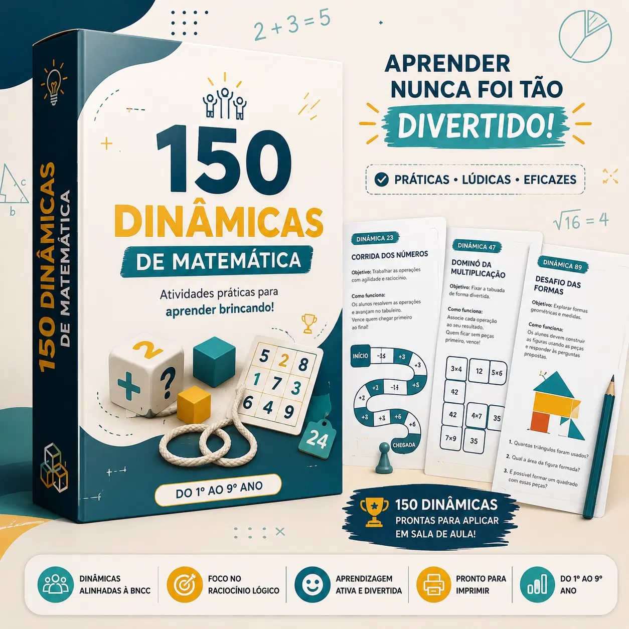150 dinâmicas de matemática