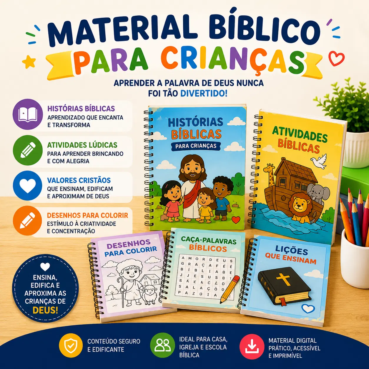 Material para Crianças -  Kit Biblico