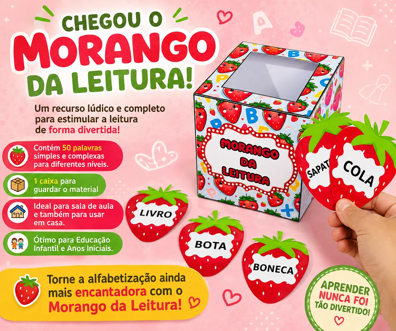 Caixa Morango da Leitura