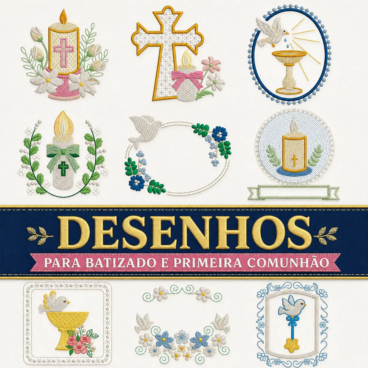 Desenhos para Batizado e Primeira Comunhão