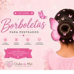 Kit de Borboletas Rosa Encantado | Arquivo Digital