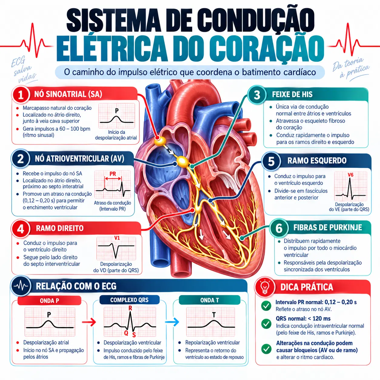Mapas Mentais de ECG — Revisão Rápida e Visual