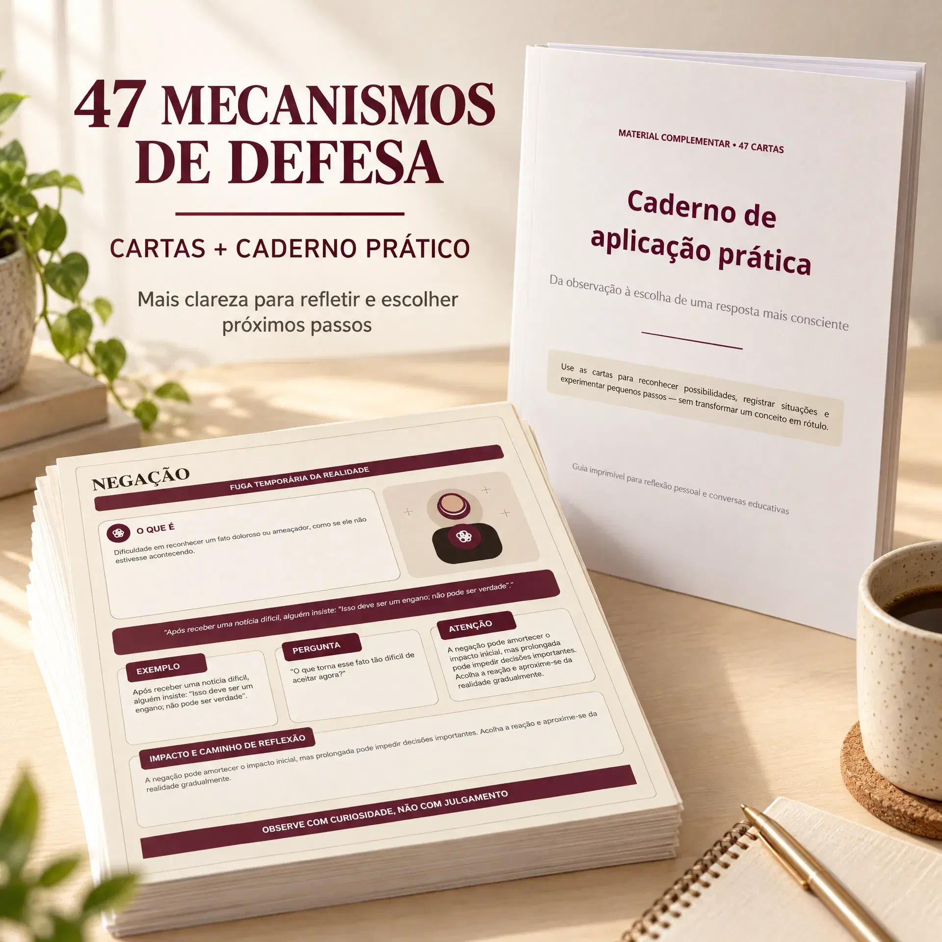 kit: as 47 cartas mais o caderno prático.