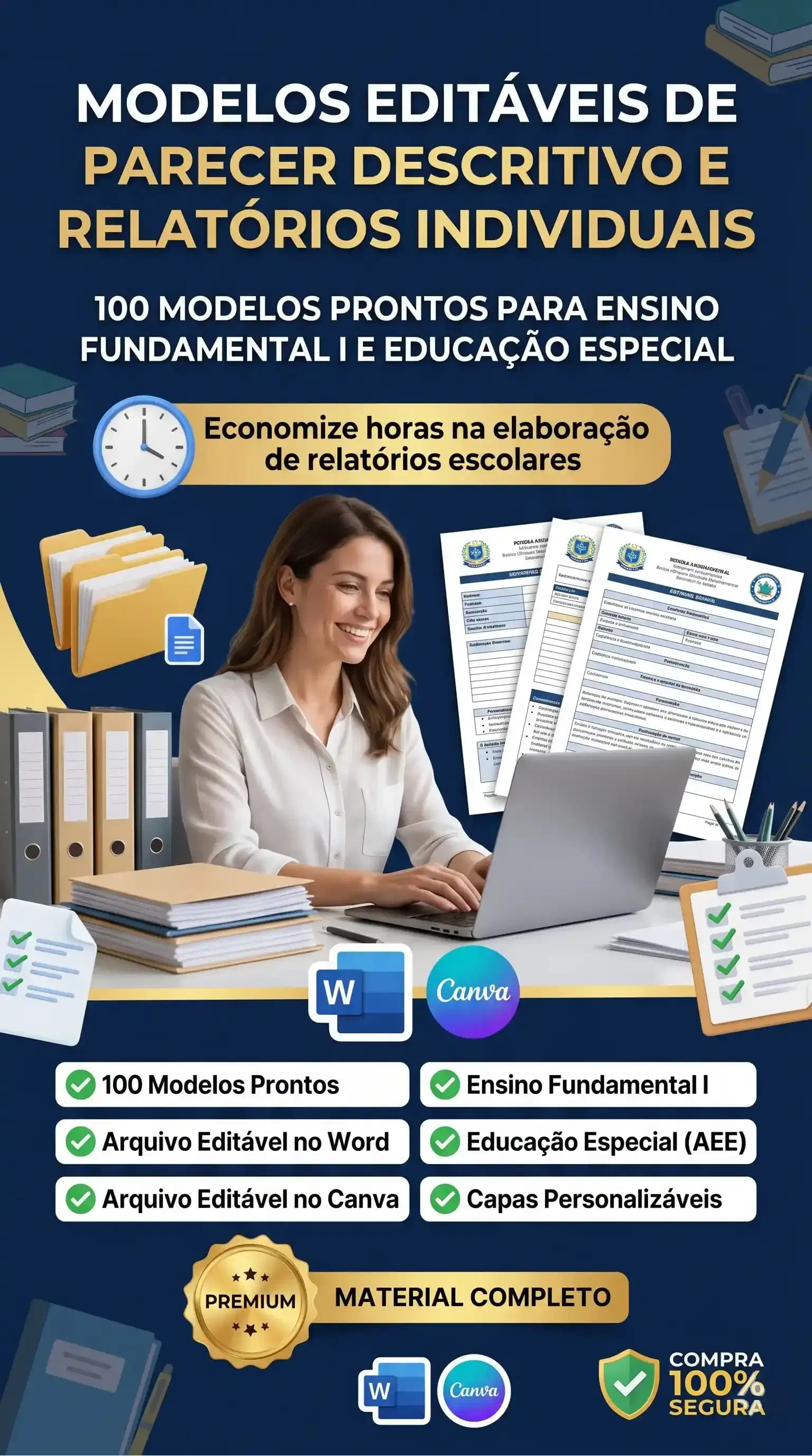 Kit de Relatórios e Pareceres Prontos