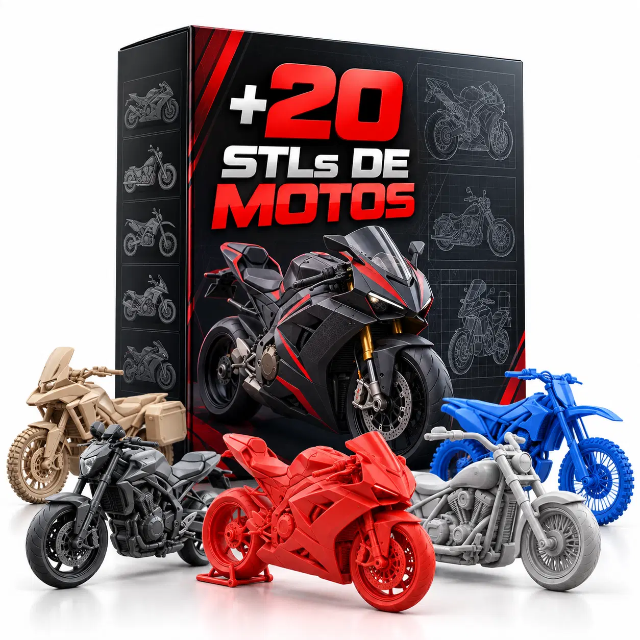 +20 STLs de Motos Colecionáveis