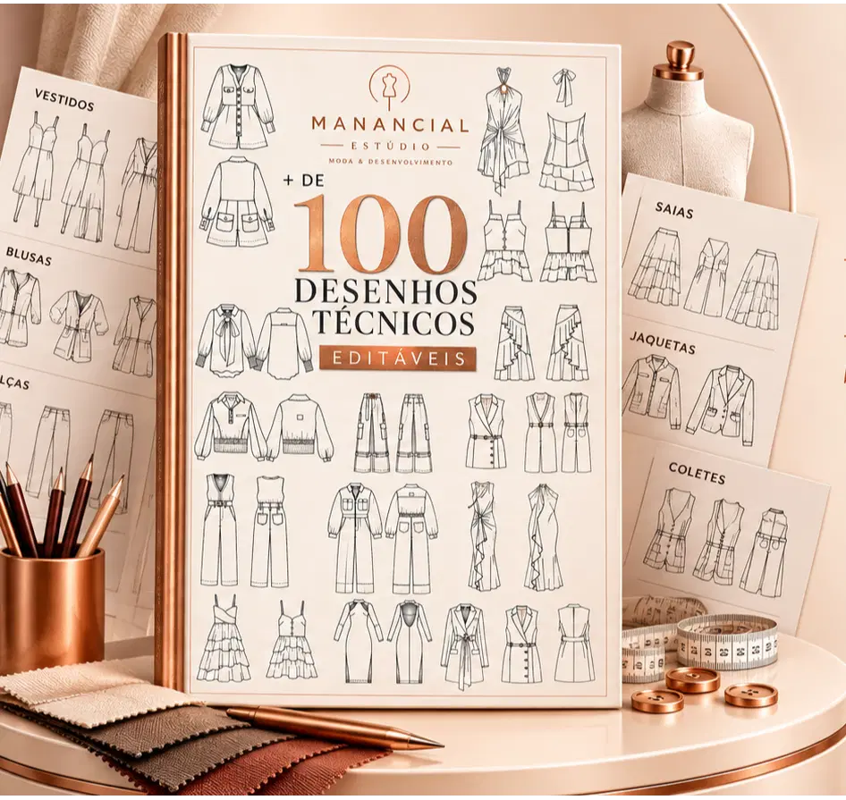 + DE 100 DESENHOS TÉCNICOS FEMININOS