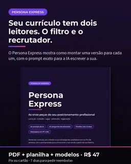 Persona Express · Currículo, LinkedIn e entrevista
