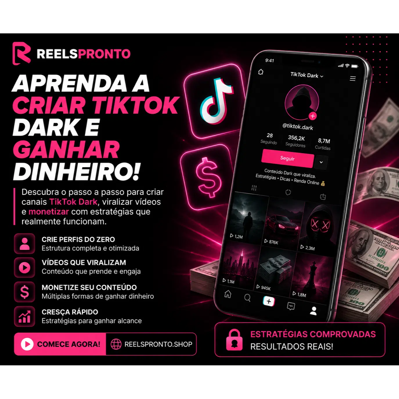 Aprenda a Criar TikTok Dark e Ganhar Dinheiro na Internet